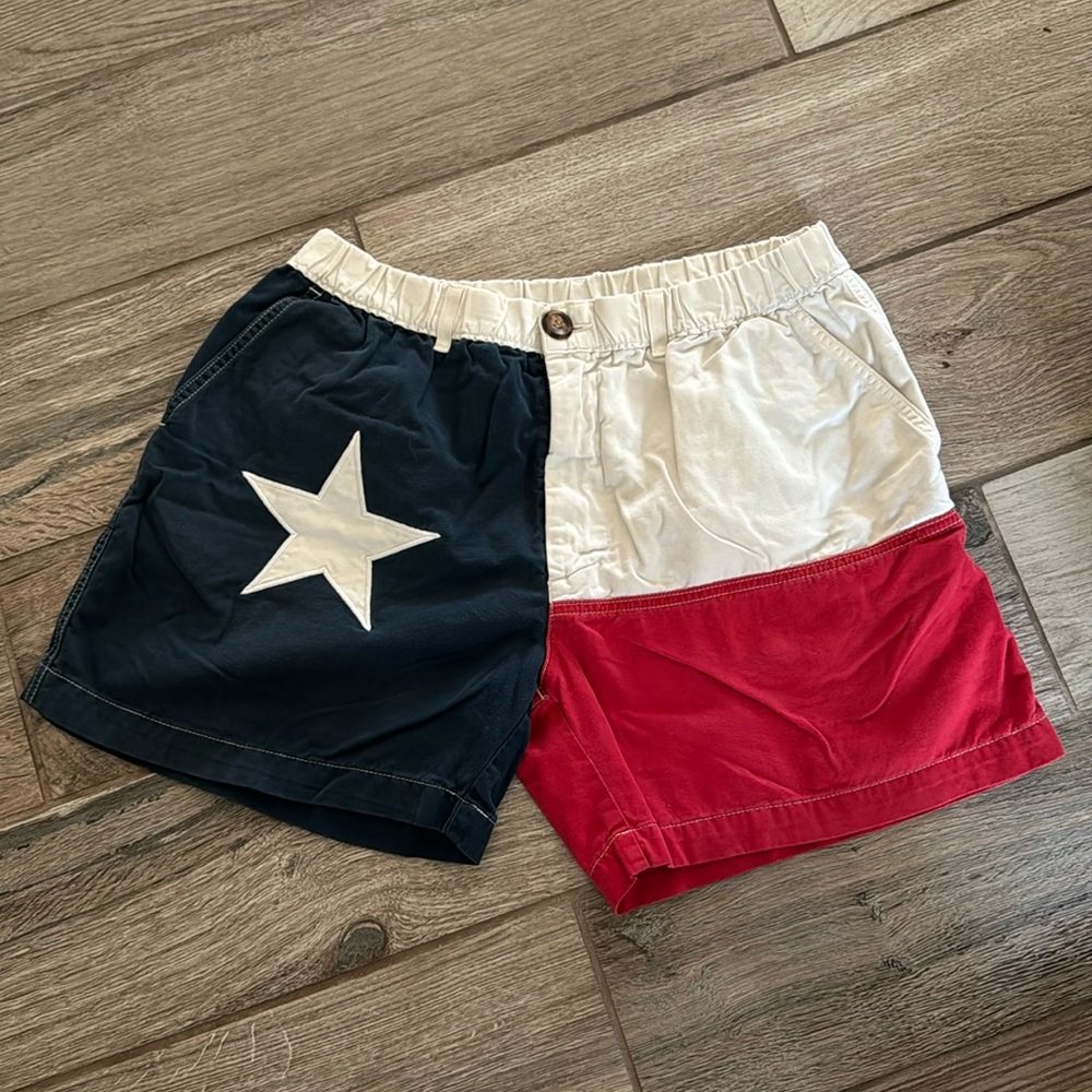 Chubbies MENS Texas Flag Shorts Lone Star Red White Blue USA